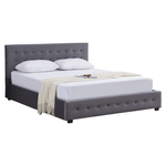 Casa si Gradina - Mobilier - Paturi si accesorii - Paturi - Pat cu spatiu de depozitare, 160x200, gri, MINDY - Infinity.ro