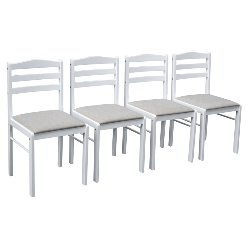 Casa si Gradina - Mobilier - Seturi de mobilier - Seturi mese si scaune - Set de sufragerie 1+4, alb/gri bej, SOMIN - Infinity.ro