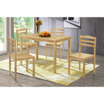 Casa si Gradina - Mobilier - Seturi de mobilier - Seturi mese si scaune - Set de sufragerie 1+4, lemn masiv, natural, LOAK - Infinity.ro
