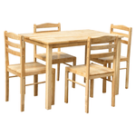 Casa si Gradina - Mobilier - Seturi de mobilier - Seturi mese si scaune - Set de sufragerie 1+4, lemn masiv, natural, LOAK - Infinity.ro