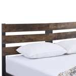 Casa si Gradina - Mobilier - Paturi si accesorii - Paturi - Pat matrimonial cu somiera, stejar rustic/metal, 160x200, ANEYA - Infinity.ro