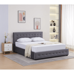 Casa si Gradina - Mobilier - Paturi si accesorii - Paturi - Pat cu spatiu de depozitare, 160x200, gri, MINDY - Infinity.ro