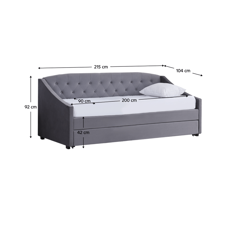 Casa si Gradina - Mobilier - Mobilier copii - Patuturi copii - Pat extensibil, gri, ALODA - Infinity.ro