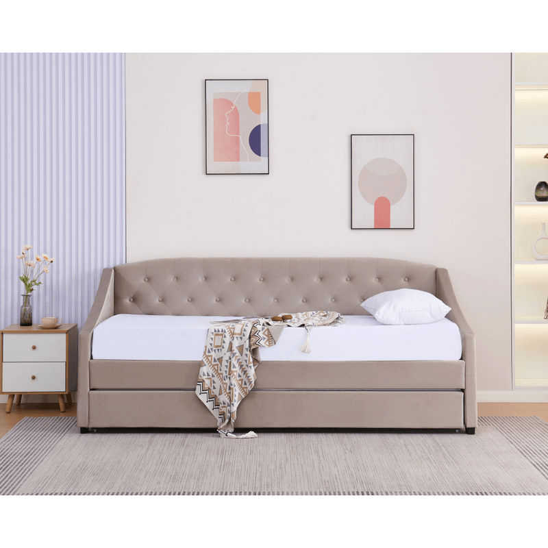 Casa si Gradina - Mobilier - Mobilier copii - Patuturi copii - Pat extensibil, maro-gri Taupe, ALODA - Infinity.ro