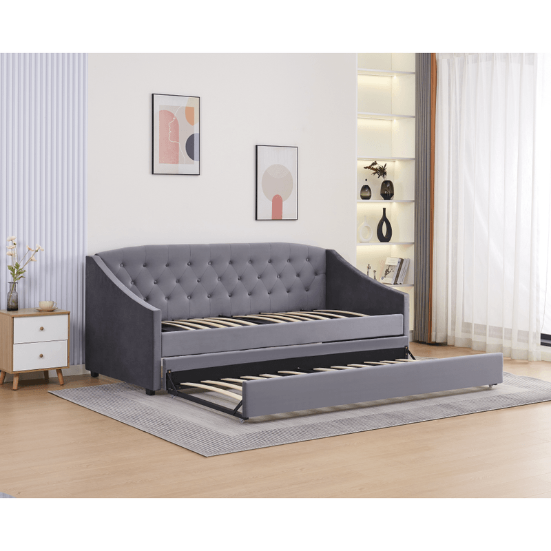Casa si Gradina - Mobilier - Mobilier copii - Patuturi copii - Pat extensibil, gri, ALODA - Infinity.ro