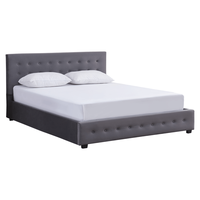 Casa si Gradina - Mobilier - Paturi si accesorii - Paturi - Pat cu spatiu de depozitare, 160x200, gri, MINDY - Infinity.ro