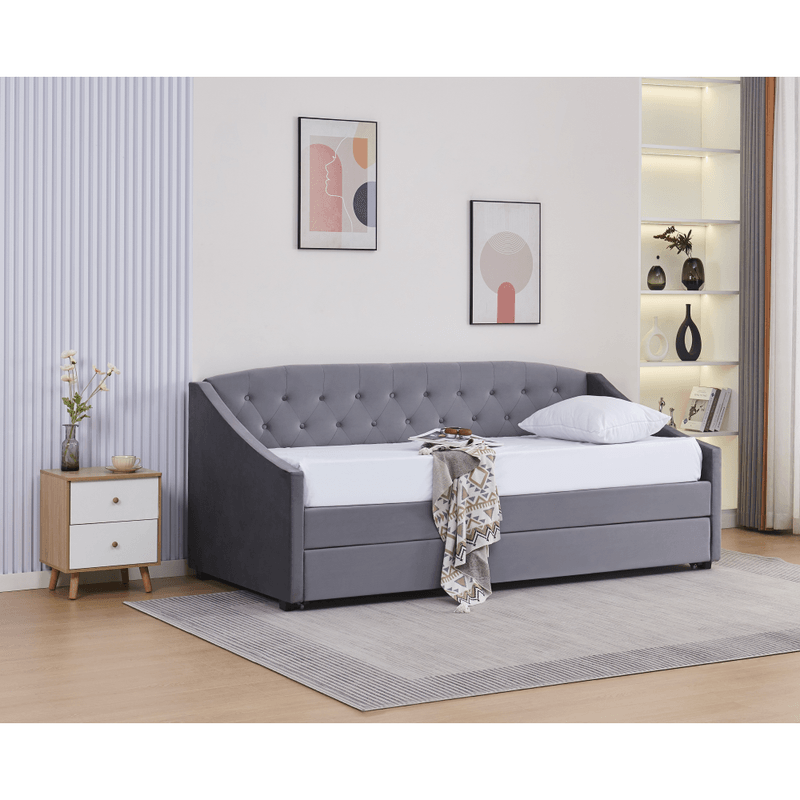 Casa si Gradina - Mobilier - Mobilier copii - Patuturi copii - Pat extensibil, gri, ALODA - Infinity.ro