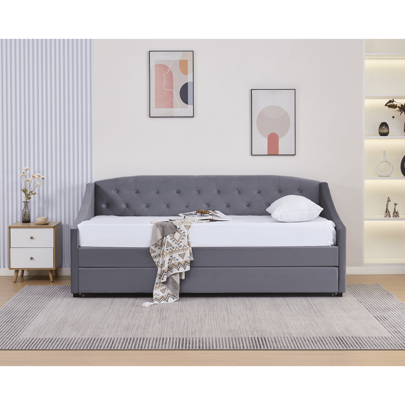 Casa si Gradina - Mobilier - Mobilier copii - Patuturi copii - Pat extensibil, gri, ALODA - Infinity.ro