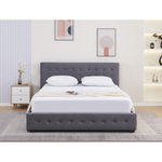 Casa si Gradina - Mobilier - Paturi si accesorii - Paturi - Pat cu spatiu de depozitare, 160x200, gri, MINDY - Infinity.ro