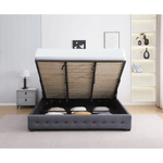 Casa si Gradina - Mobilier - Paturi si accesorii - Paturi - Pat cu spatiu de depozitare, 180x200, gri, MINDY - Infinity.ro