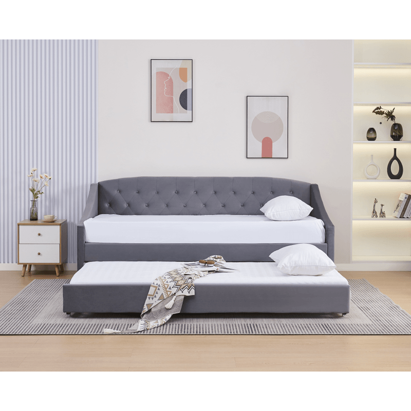 Casa si Gradina - Mobilier - Mobilier copii - Patuturi copii - Pat extensibil, gri, ALODA - Infinity.ro