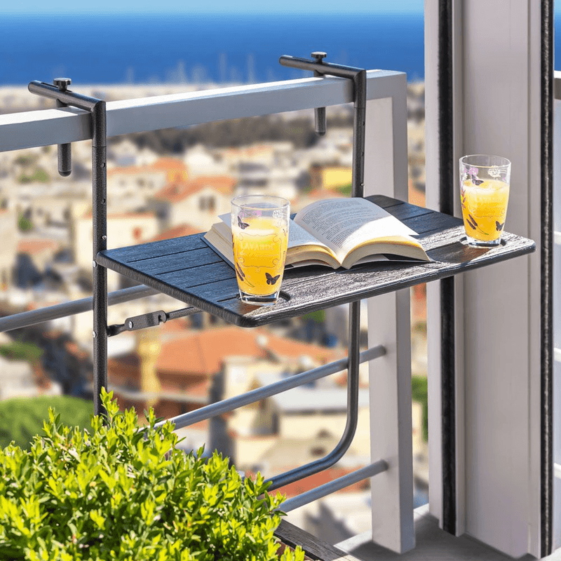 Casa si Gradina - Gradina si terasa - Mobilier exterior - Mese gradina - Masuta de balcon pliabila, neagra, UZOR - Infinity.ro