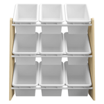 Casa si Gradina - Mobilier - Mobilier copii - Mobilier camera copiilor - Organizator/raft pentru jucarii, natural/alb, BOIS - Infinity.ro