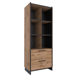Casa si Gradina - Mobilier - Biblioteci si rafturi - Etajere - Raft deschis, stejar wotan/negru, AMONI 2S - Infinity.ro