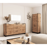 Casa si Gradina - Mobilier - Comode si corpuri - Comode - Comoda, stejar wotan/negru, AMONI 2D3S - Infinity.ro