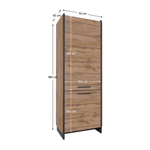 Casa si Gradina - Mobilier - Biblioteci si rafturi - Etajere - Raft, stejar wotan/negru, AMONI 2D - Infinity.ro