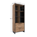 Casa si Gradina - Mobilier - Biblioteci si rafturi - Etajere - Raft deschis, stejar wotan/negru, AMONI 2S - Infinity.ro