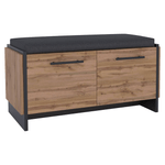 Casa si Gradina - Mobilier - Dulapuri si sifoniere - Dulapuri pantofi - Pantofar, stejar wotan/negru, AMONI 2D - Infinity.ro