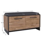 Casa si Gradina - Mobilier - Dulapuri si sifoniere - Dulapuri pantofi - Pantofar, stejar wotan/negru, AMONI 2D - Infinity.ro