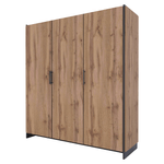 Casa si Gradina - Mobilier - Dulapuri si sifoniere - Dulapuri - Dulap, cu trei usi, stejar wotan/negru, AMONI 3D - Infinity.ro