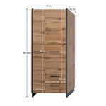 Casa si Gradina - Mobilier - Dulapuri si sifoniere - Dulapuri - Dulap, stejar wotan/negru, AMONI 2D2S/45 - Infinity.ro