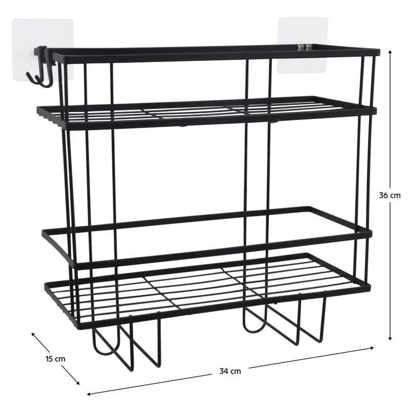 Casa si Gradina - Mobilier - Mobilier baie - Etajere baie - Organizator pentru baie, negru, SABRINA - Infinity.ro