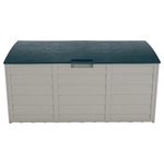 Casa si Gradina - Gradina si terasa - Mobilier exterior - Dulapuri si lazi depozitare exterior - Cutie de depozitare pentru gradina, gri/verde, KORTEZ - Infinity.ro