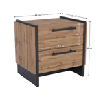 Casa si Gradina - Mobilier - Comode si corpuri - Noptiere - Noptiera, set 2, stejar wotan/negru, AMONI 2S - Infinity.ro