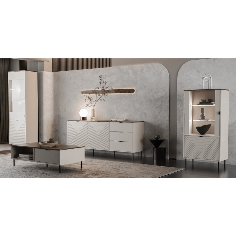 Casa si Gradina - Mobilier - Comode si corpuri - Comode - Comoda, casmir/stejar castello, EYCO 2D3S - Infinity.ro