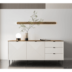 Casa si Gradina - Mobilier - Comode si corpuri - Comode - Comoda, casmir/stejar castello, EYCO 2D3S - Infinity.ro