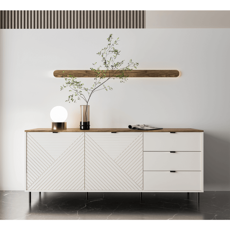 Casa si Gradina - Mobilier - Comode si corpuri - Comode - Comoda, casmir/stejar castello, EYCO 2D3S - Infinity.ro