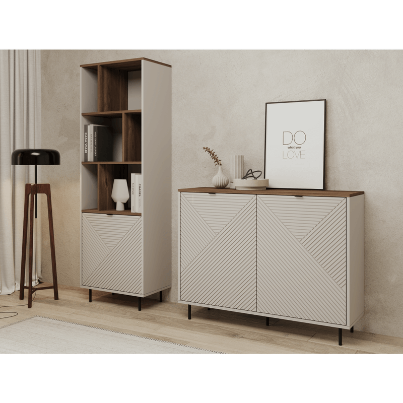 Casa si Gradina - Mobilier - Biblioteci si rafturi - Etajere - Raft deschis, casmir/stejar castello, EYCO 1D - Infinity.ro