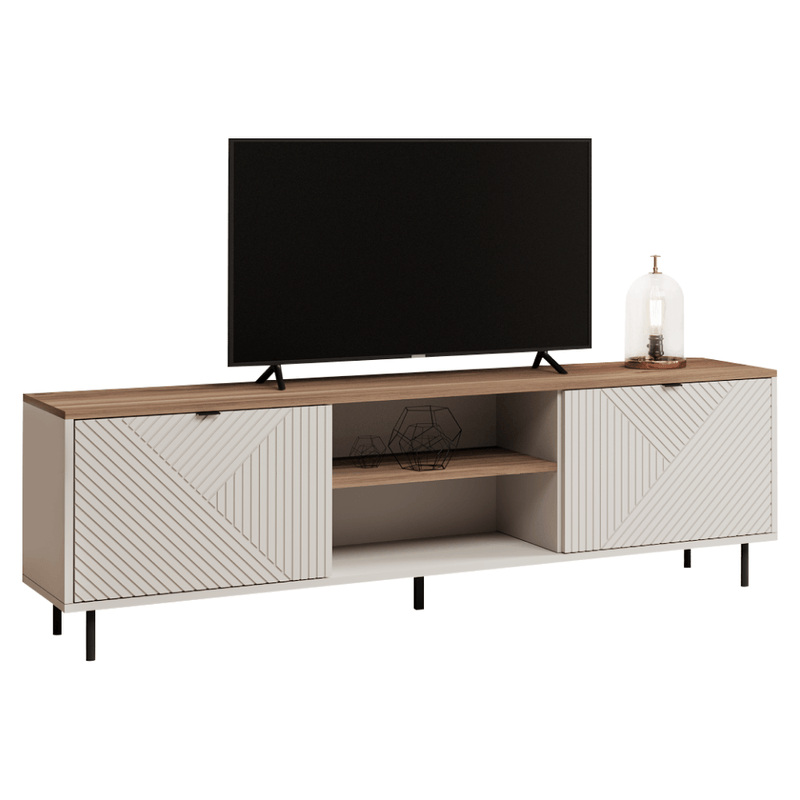 Casa si Gradina - Mobilier - Comode si corpuri - Comode - Masuta TV, casmir/stejar castello, EYCO 2D/180 - Infinity.ro
