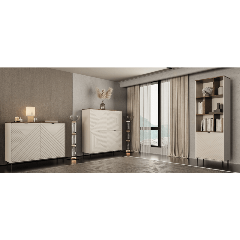 Casa si Gradina - Mobilier - Biblioteci si rafturi - Etajere - Raft deschis, casmir/stejar castello, EYCO 1D - Infinity.ro