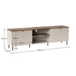 Casa si Gradina - Mobilier - Comode si corpuri - Comode - Masuta TV, casmir/stejar castello, EYCO 2D/180 - Infinity.ro