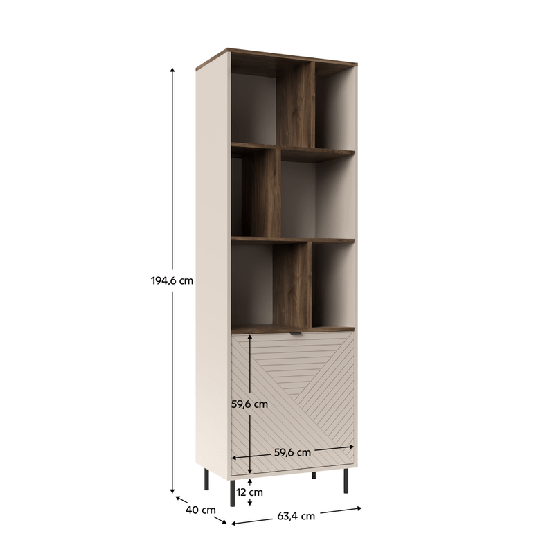 Casa si Gradina - Mobilier - Biblioteci si rafturi - Etajere - Raft deschis, casmir/stejar castello, EYCO 1D - Infinity.ro
