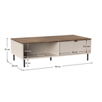 Casa si Gradina - Mobilier - Mese si birouri - Masute de cafea - Masuta de cafea, casmir/stejar castello, EYCO 2S/110 - Infinity.ro