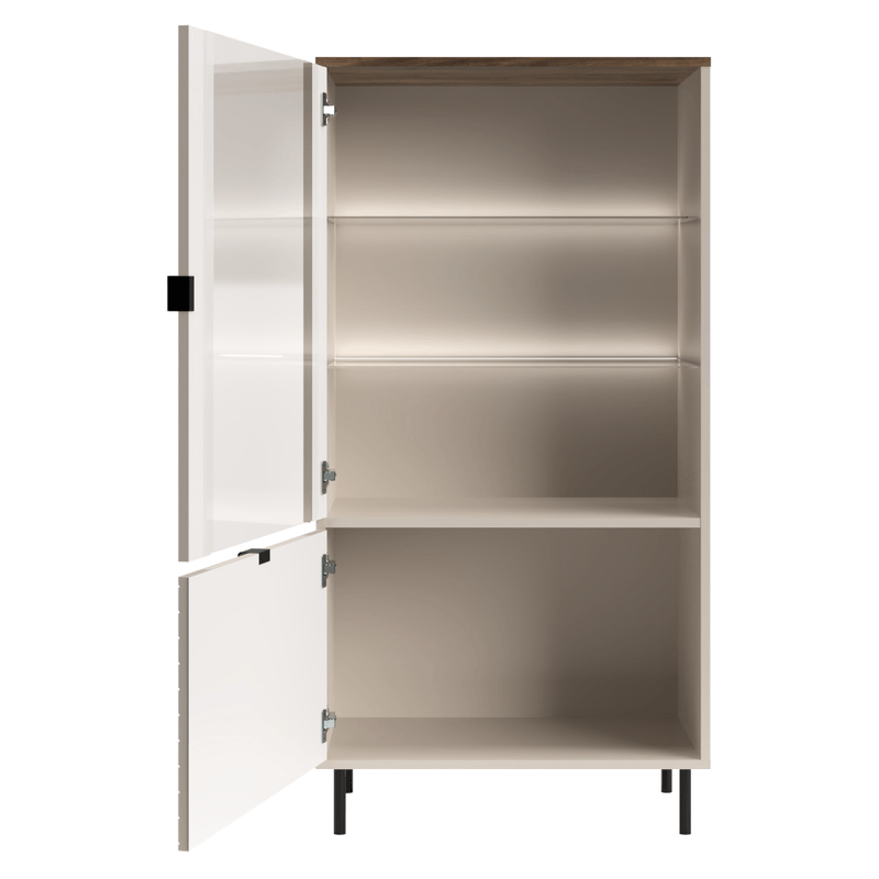 Casa si Gradina - Mobilier - Comode si corpuri - Corpuri bucatarie - Vitrina joasa, casmir/stejar castello, EYCO 1D1W - Infinity.ro