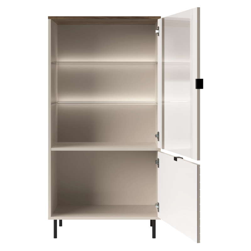 Casa si Gradina - Mobilier - Comode si corpuri - Corpuri bucatarie - Vitrina joasa, casmir/stejar castello, EYCO 1D1W - Infinity.ro