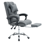 Casa si Gradina - Mobilier - Scaune si fotolii - Scaune - Fotoliu pentru birou cu suport extensibil pentru picioare, gri/crom, WALDOR NEW - Infinity.ro