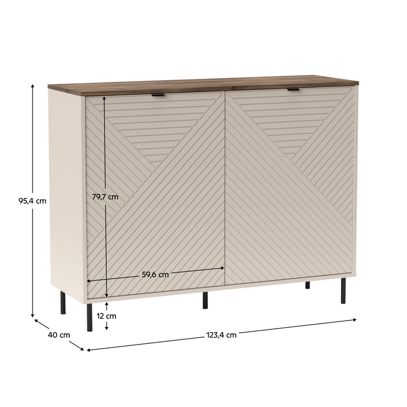 Casa si Gradina - Mobilier - Comode si corpuri - Comode - Comoda, casmir/stejar castello, EYCO 2D - Infinity.ro