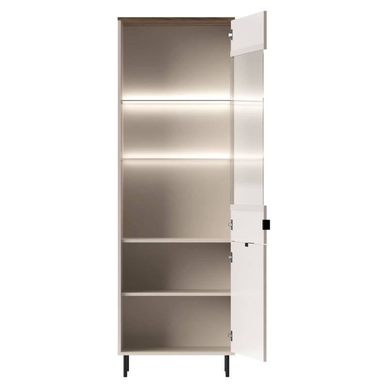 Casa si Gradina - Mobilier - Comode si corpuri - Corpuri bucatarie - Vitrina, casmir/stejar castello, EYCO 1D1W - Infinity.ro