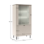 Casa si Gradina - Mobilier - Comode si corpuri - Corpuri bucatarie - Vitrina joasa, casmir/stejar castello, EYCO 1D1W - Infinity.ro