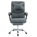 Casa si Gradina - Mobilier - Scaune si fotolii - Scaune - Fotoliu pentru birou cu suport extensibil pentru picioare, gri/crom, WALDOR NEW - Infinity.ro