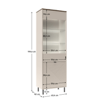 Casa si Gradina - Mobilier - Comode si corpuri - Corpuri bucatarie - Vitrina, casmir/stejar castello, EYCO 1D1W - Infinity.ro
