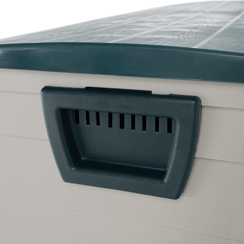 Casa si Gradina - Gradina si terasa - Mobilier exterior - Dulapuri si lazi depozitare exterior - Cutie de depozitare pentru gradina, gri/verde, KORTEZ - Infinity.ro