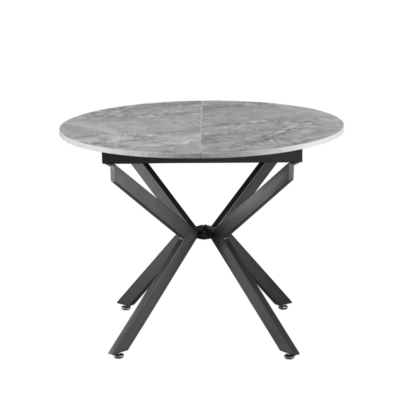 Casa si Gradina - Mobilier - Mese si birouri - Mese bucatarie si dining - Masa extensibila de dining, beton/neagra, 100x100-140x75 cm, ABERO TIP 1 - Infinity.ro