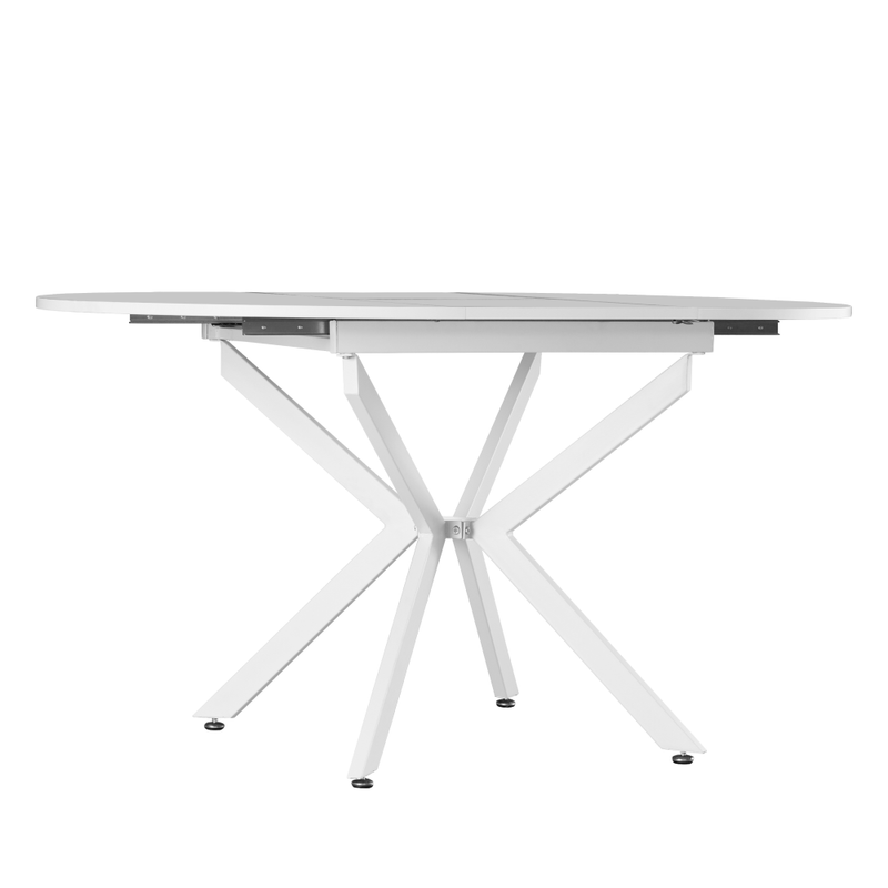 Casa si Gradina - Mobilier - Mese si birouri - Mese bucatarie si dining - Masa extensibila de dining, alba, 100x100-140x75 cm, ABERO TIP 1 - Infinity.ro
