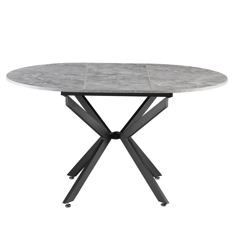 Casa si Gradina - Mobilier - Mese si birouri - Mese bucatarie si dining - Masa extensibila de dining, beton/neagra, 100x100-140x75 cm, ABERO TIP 1 - Infinity.ro