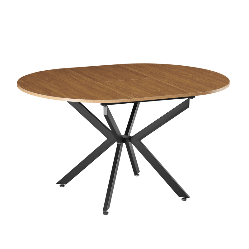 Casa si Gradina - Mobilier - Mese si birouri - Mese bucatarie si dining - Masa extensibila de dining, stejar deschis/neagra, 100x100-140x75 cm, ABERO TIP 1 - Infinity.ro